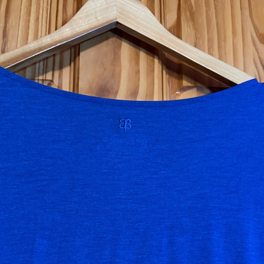 Betabrand Canopy Ruched Dress in royal blue bamboo fabric - Picture 6 of 8